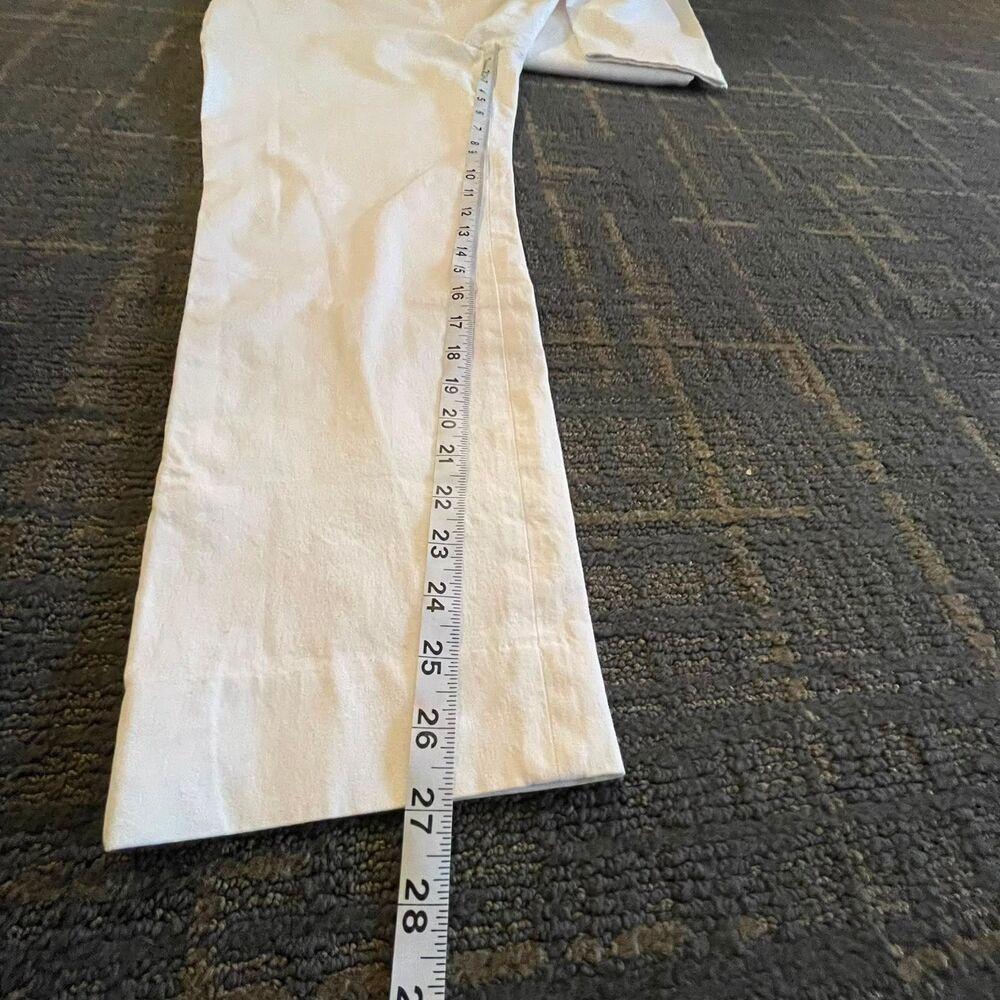 Talbots Womens 14 White Chatham Ankle Pants Stretch Slim Leg Side Zip - Picture 12 of 12